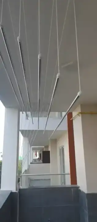 Cloth Hangers installation in Chennai โ cloth hangers service by Feather Guard Safety Nets, photo 2