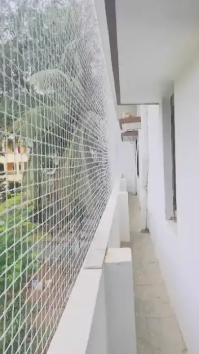 White safety net installation for balcony corridor Chennai